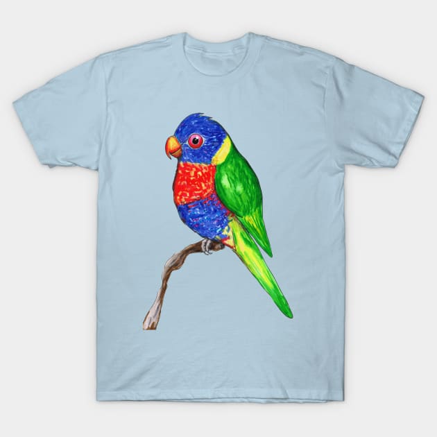 Cute rainbow lorikeet T-Shirt by Bwiselizzy